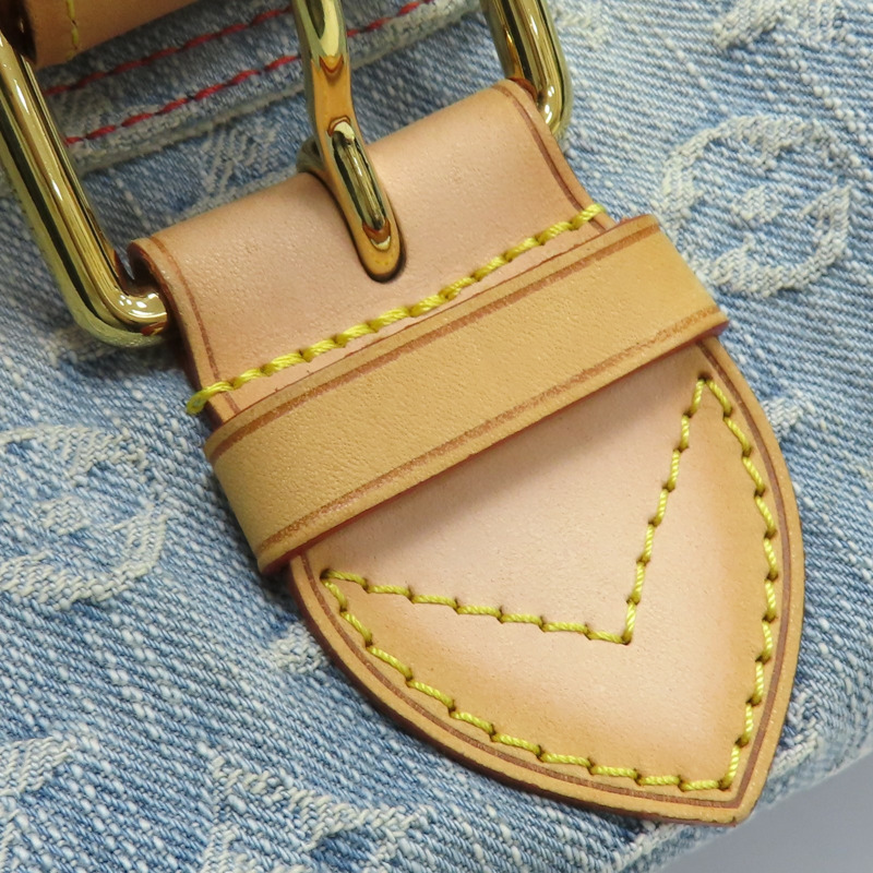 藍色/米白單寧 橘色帆布 Sunray 肩背包 M40416 M40416-12