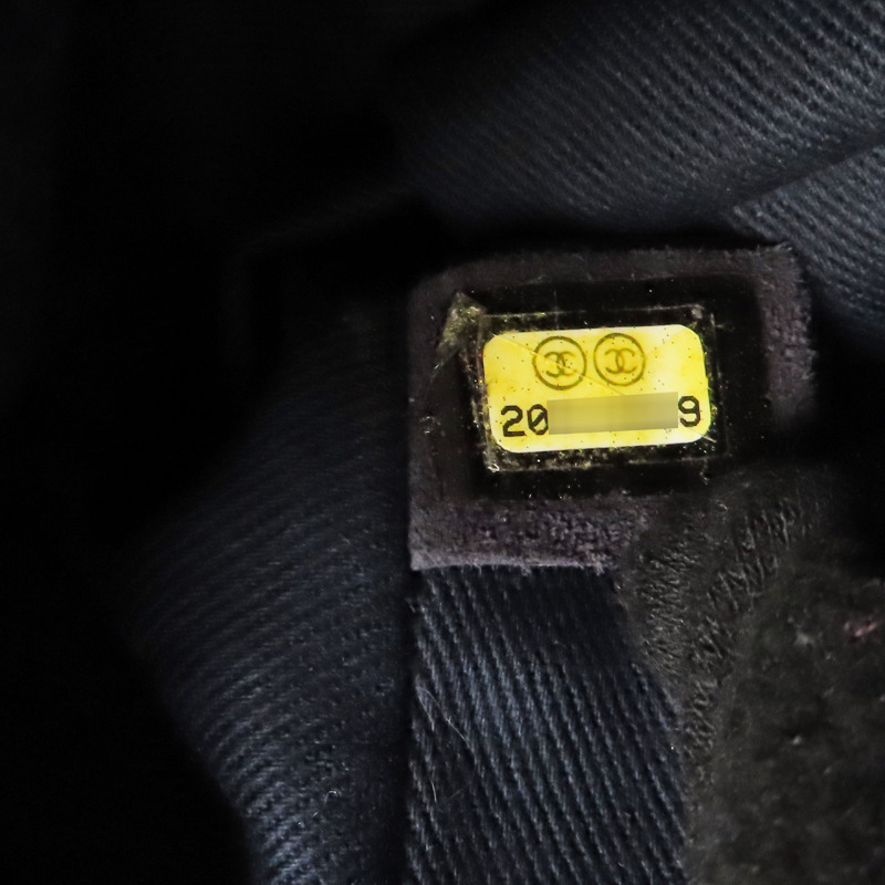 藍色 荔枝紋牛皮 Beauty Split Pocket 鍊帶肩背包 無卡【CHANEL 香奈兒】-11