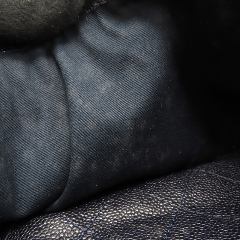 藍色 荔枝紋牛皮 Beauty Split Pocket 鍊帶肩背包 無卡【CHANEL 香奈兒】-18