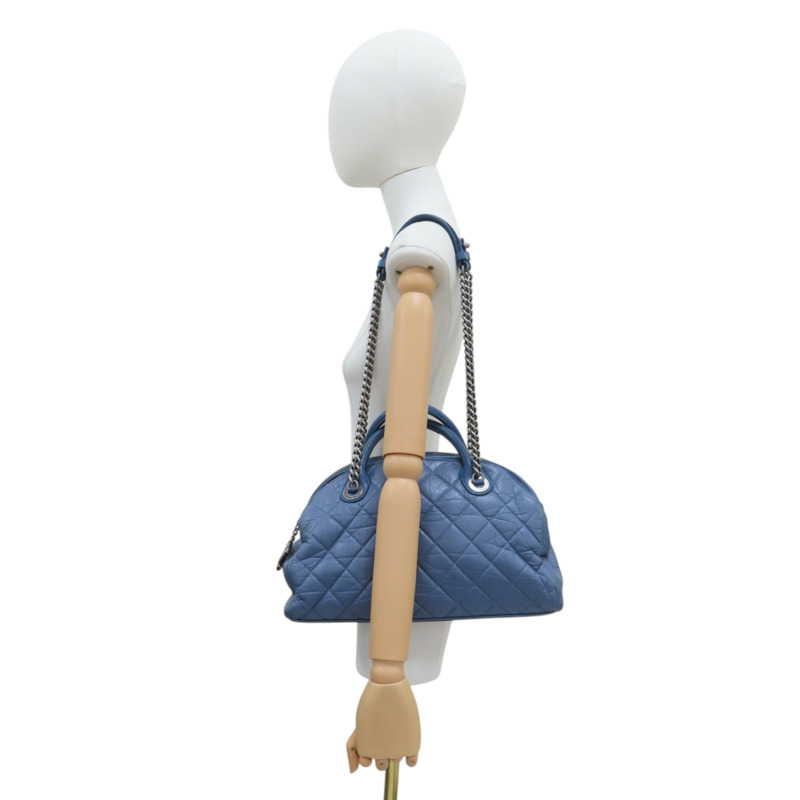 藍色牛皮 兩用包 無卡-11