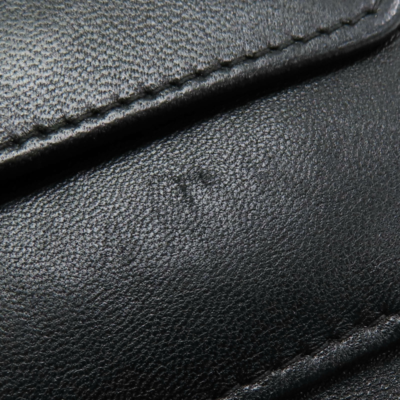 黑色 皮革 彩色雙C 三折短夾 無卡-16