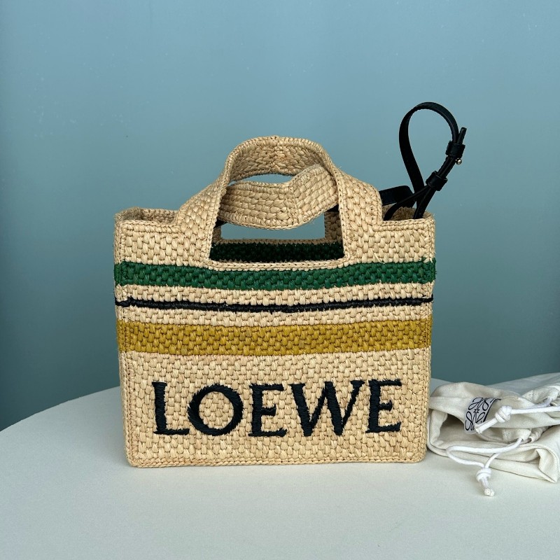Loewe羅意威 Font Tote小號拼色 菜籃子 手提包 肩背包 斜背包-0