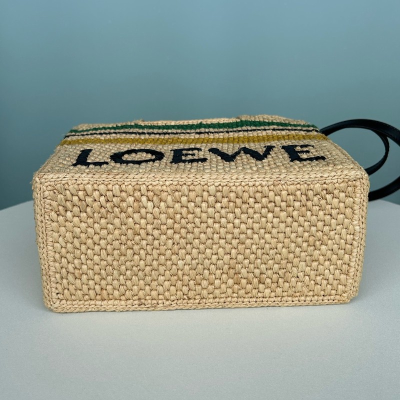 Loewe羅意威 Font Tote小號拼色 菜籃子 手提包 肩背包 斜背包-4