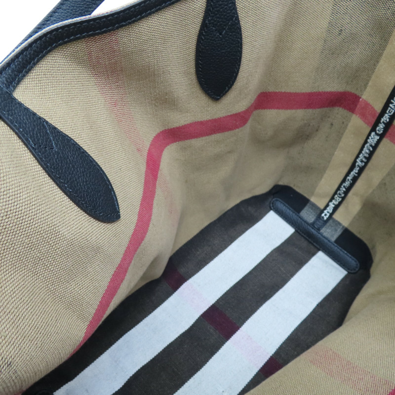 棕色 格紋 帆布 tote 手提包-4