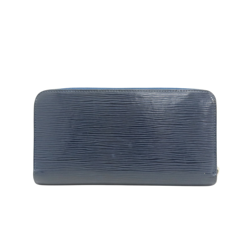 藍色 EPI水波紋牛皮 Zippy 拉鍊長夾 M60307-1