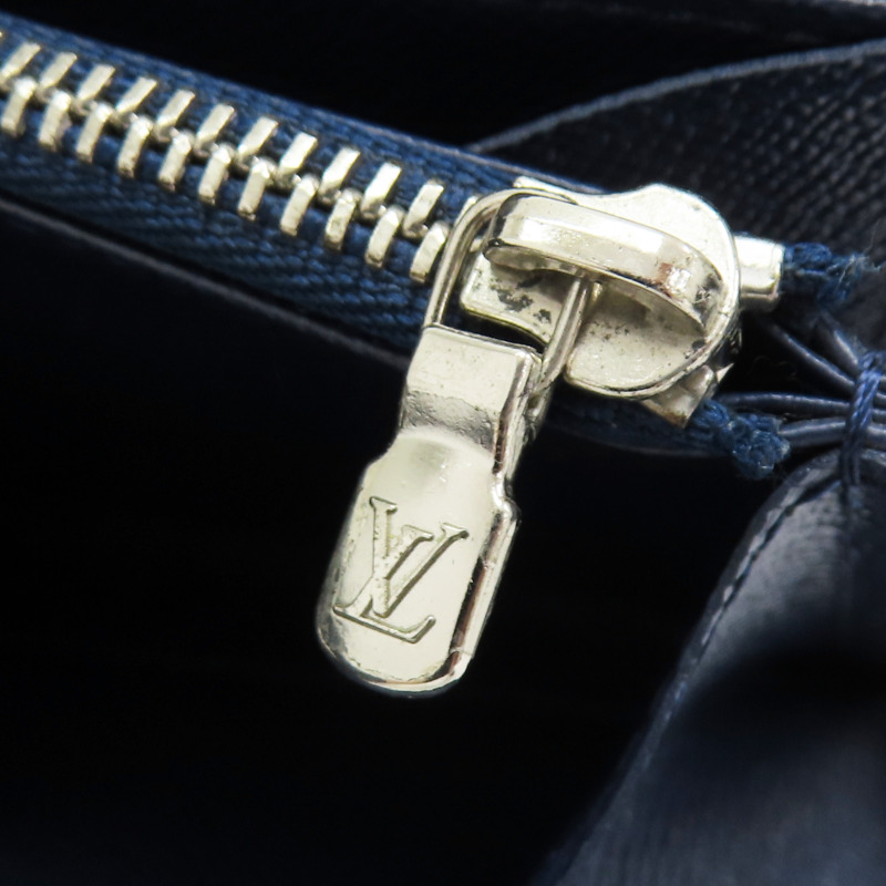 藍色 EPI水波紋牛皮 Zippy 拉鍊長夾 M60307-14