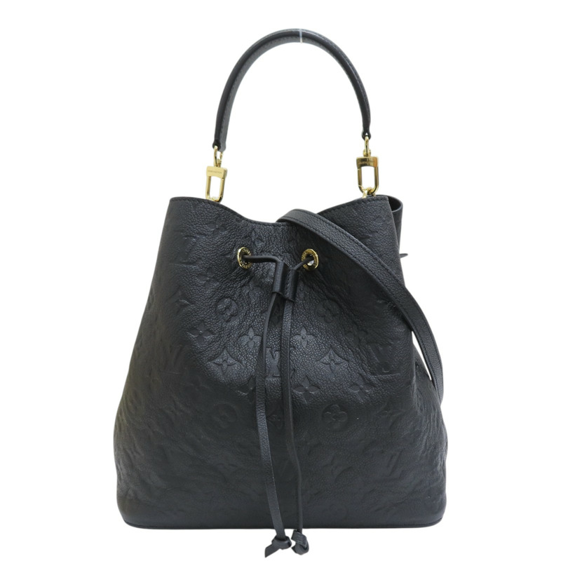 黑色 原花 牛皮 壓紋 NeoNoe MM 水桶包 肩背包【LOUIS VUITTON LV 路易威登】 M45256-0