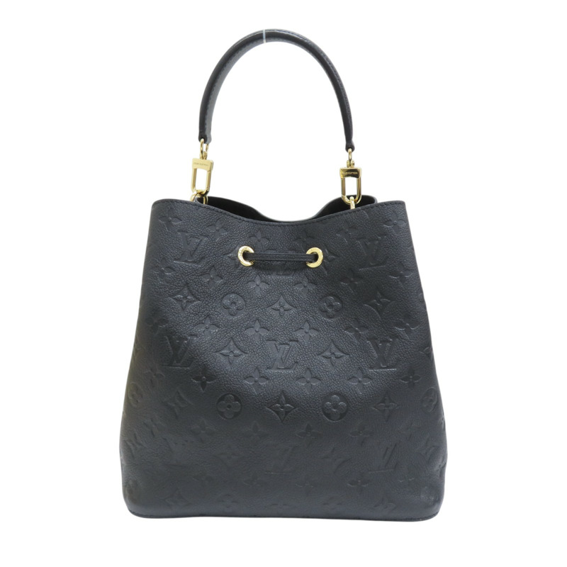 黑色 原花 牛皮 壓紋 NeoNoe MM 水桶包 肩背包【LOUIS VUITTON LV 路易威登】 M45256-1