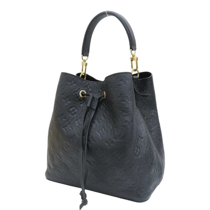 黑色 原花 牛皮 壓紋 NeoNoe MM 水桶包 肩背包【LOUIS VUITTON LV 路易威登】 M45256-2