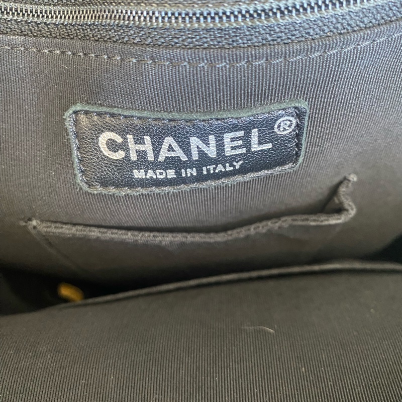 Chanel 黑銀雙肩包-4