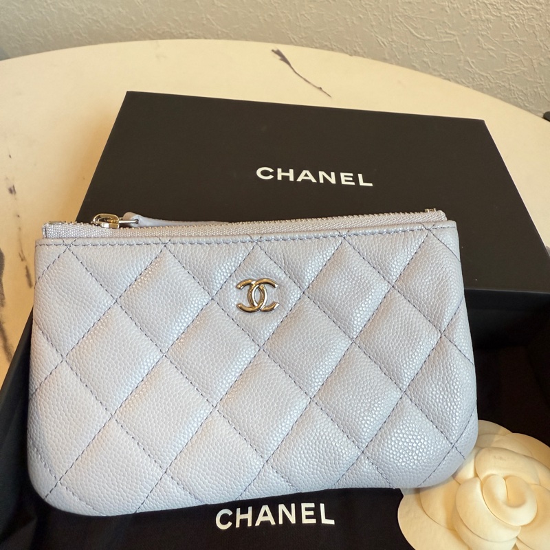 優雅淡紫色一字零錢包👛-0