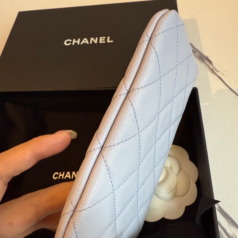 優雅淡紫色一字零錢包👛-2