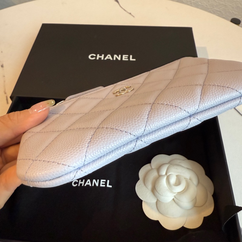優雅淡紫色一字零錢包👛-5