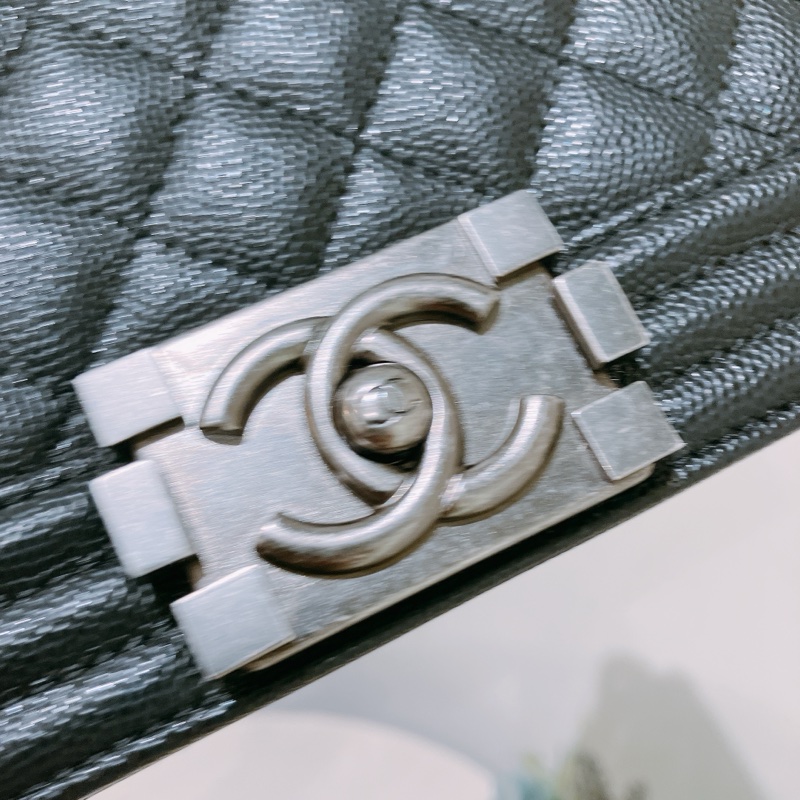 TK1789 CHANEL 香奈兒中號翻蓋式鍊帶包包BOY MEDIUM 25CM HANDBAGS-6