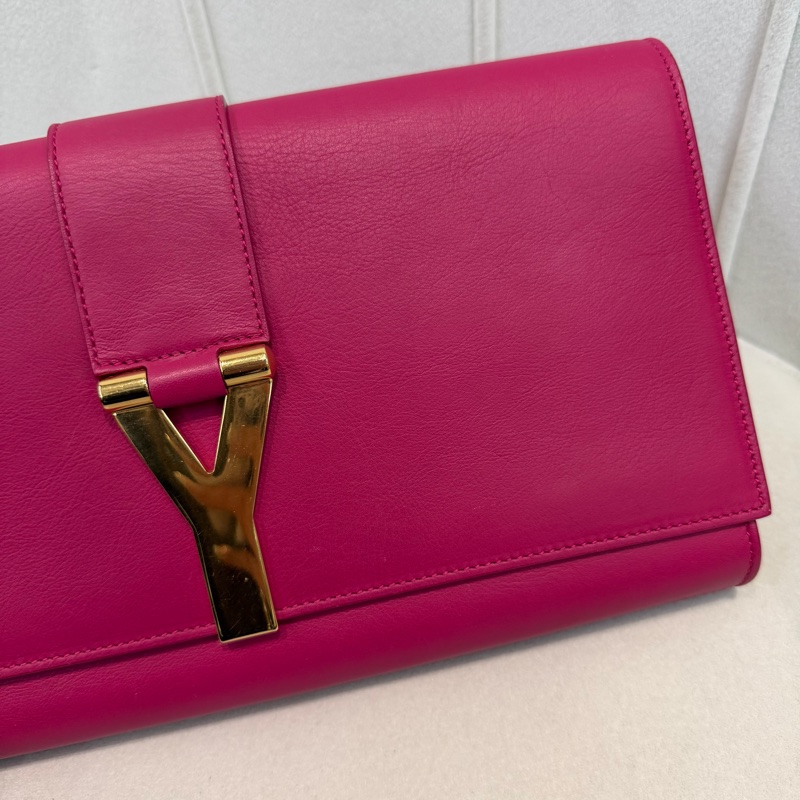 YSL 粉紅色Y 字手包   XB681-2