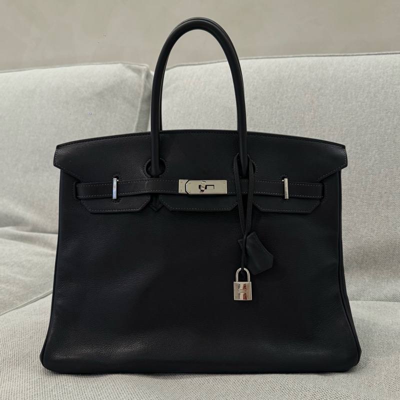 Hermes 柏金 35cm Birkin 超深藍接近黑色-0