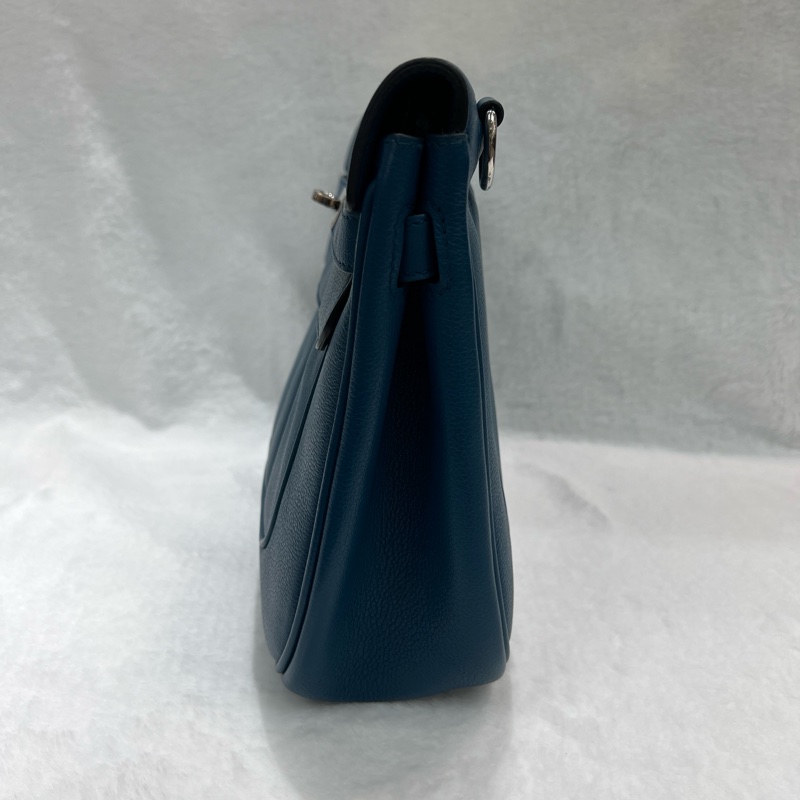 Hermès Berline28 Blue evercolor 手袋框R 2014 (I673)-2