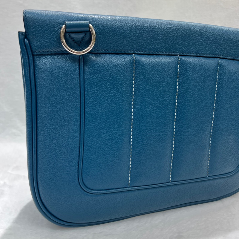 Hermès Berline28 Blue evercolor 手袋框R 2014 (I673)-10