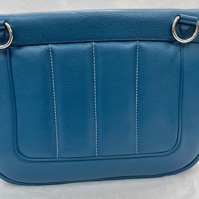 Hermès Berline28 Blue evercolor 手袋框R 2014 (I673)-11