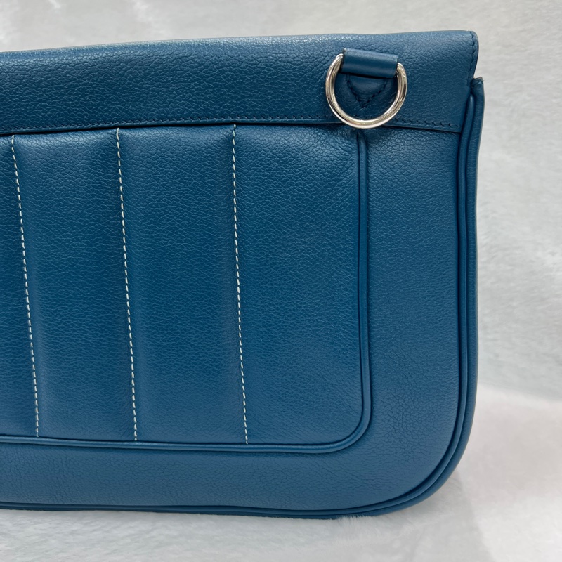 Hermès Berline28 Blue evercolor 手袋框R 2014 (I673)-12