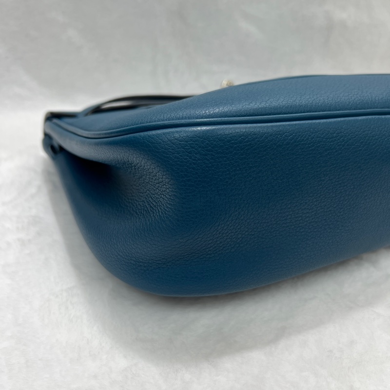 Hermès Berline28 Blue evercolor 手袋框R 2014 (I673)-15