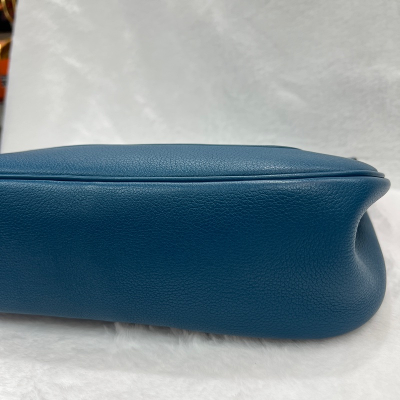 Hermès Berline28 Blue evercolor 手袋框R 2014 (I673)-18