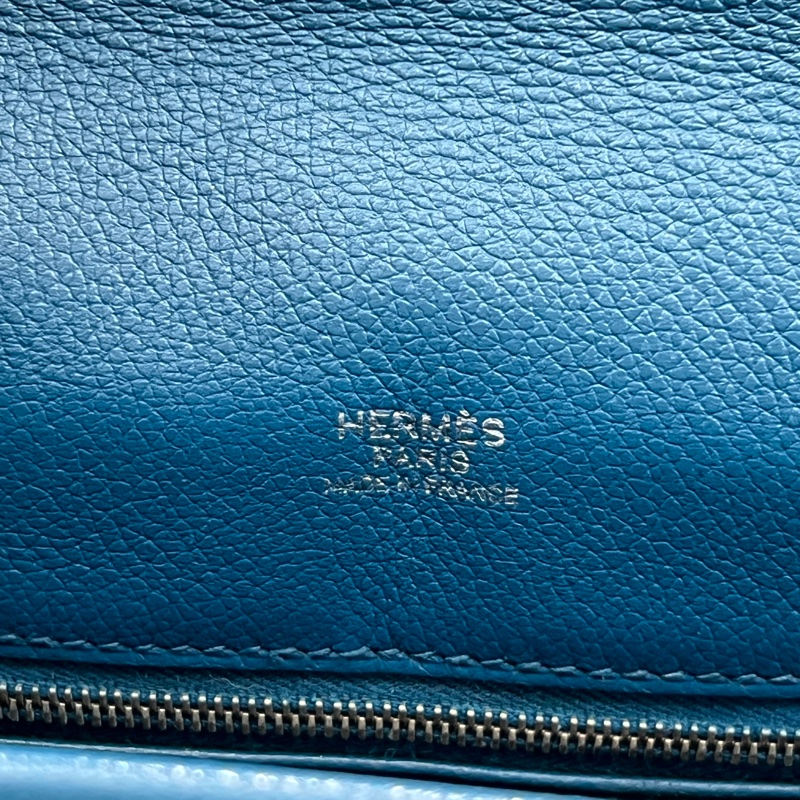 Hermès Berline28 Blue evercolor 手袋框R 2014 (I673)-21