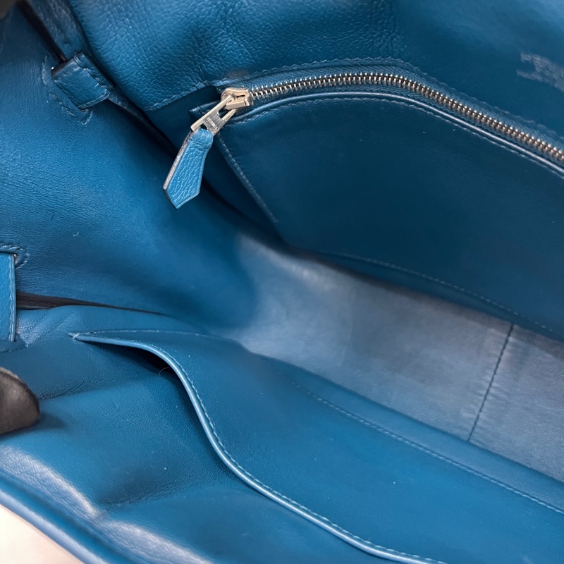 Hermès Berline28 Blue evercolor 手袋框R 2014 (I673)-22