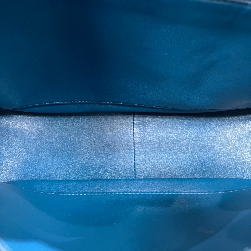 Hermès Berline28 Blue evercolor 手袋框R 2014 (I673)-23