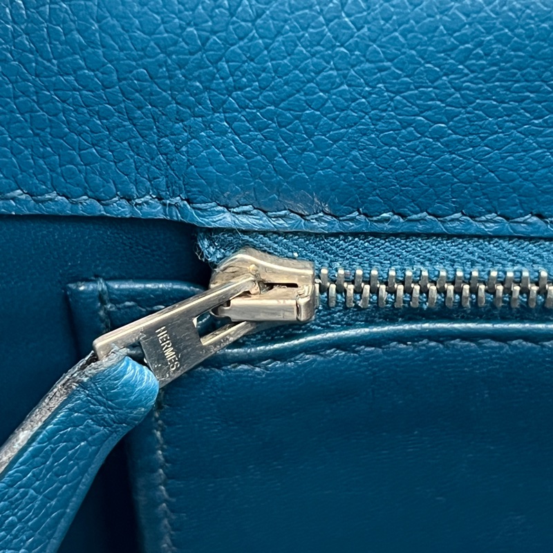 Hermès Berline28 Blue evercolor 手袋框R 2014 (I673)-27
