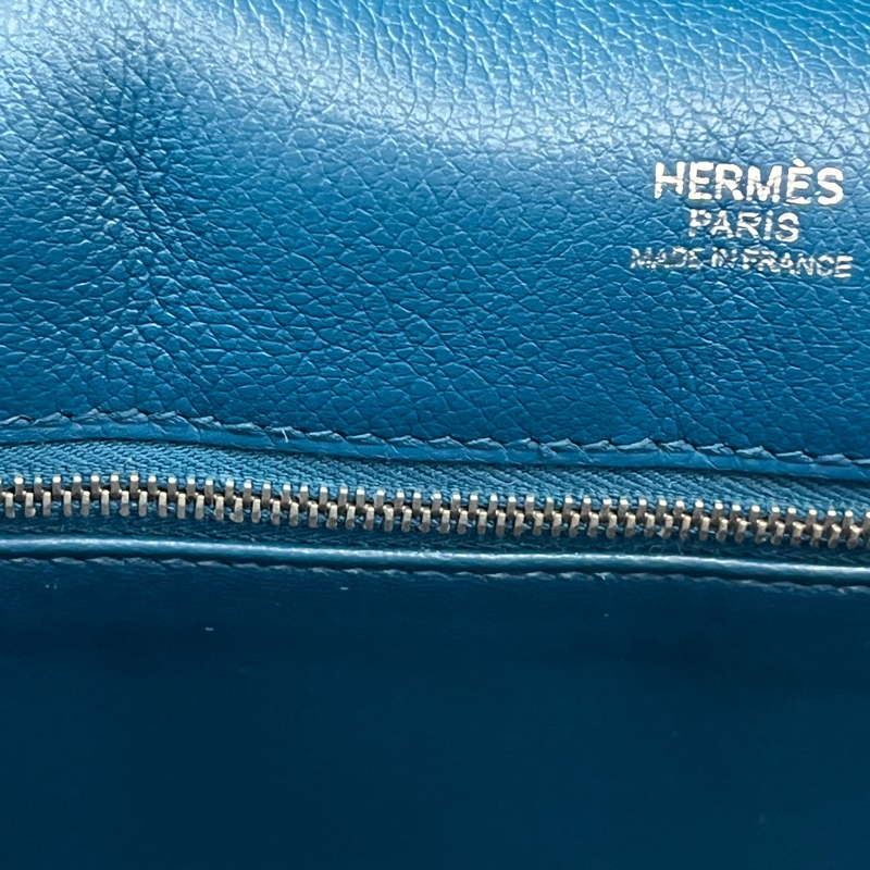 Hermès Berline28 Blue evercolor 手袋框R 2014 (I673)-28