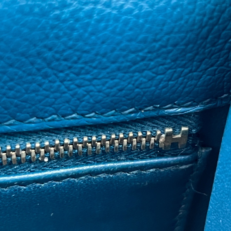 Hermès Berline28 Blue evercolor 手袋框R 2014 (I673)-30