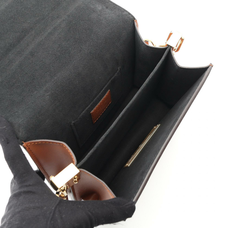 LOUIS VUITTON Daufine MINI 肩背包 M45959 Monogram Reverse 棕色米色 二手-2