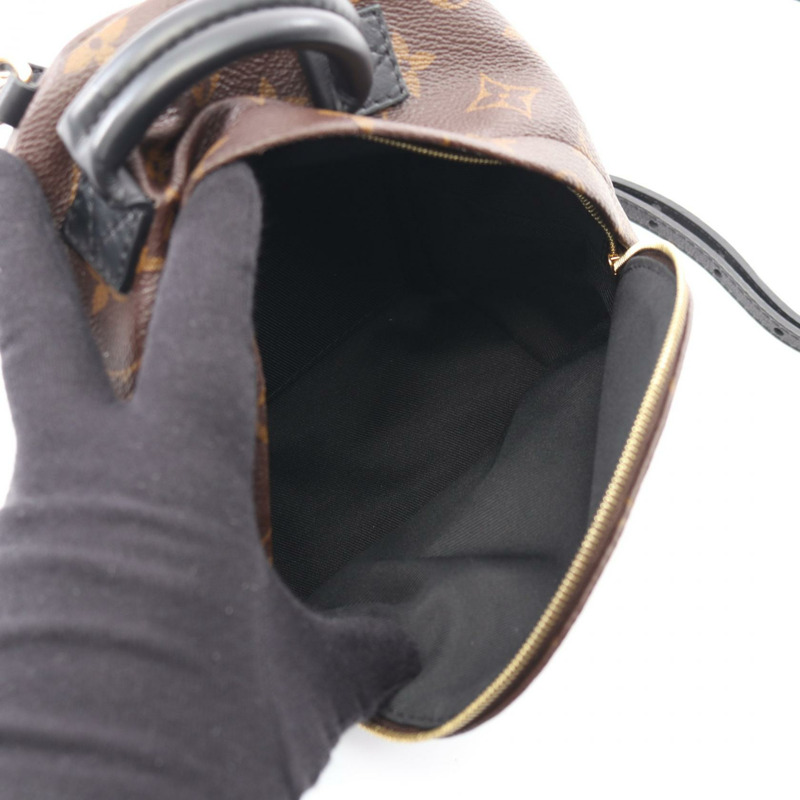 LOUIS VUITTON Palm Springs 迷你背包 M41562 Monogram 帆布 棕色 黑色 二手-2