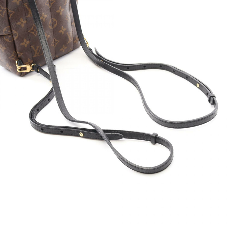 LOUIS VUITTON Palm Springs 迷你背包 M41562 Monogram 帆布 棕色 黑色 二手-6