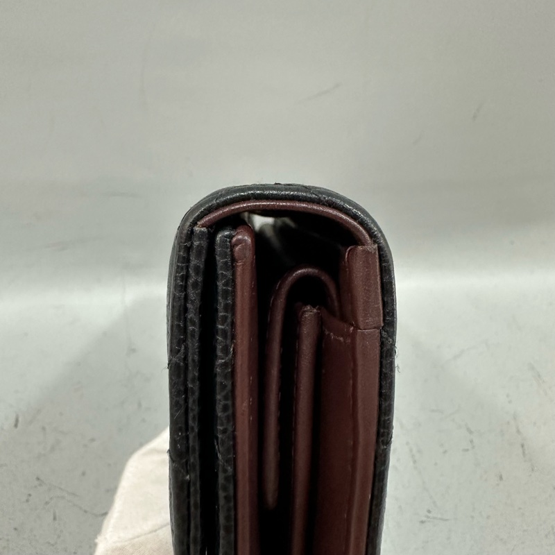 Chanel  A31506 黑荔枝皮銀釦CF長夾-11