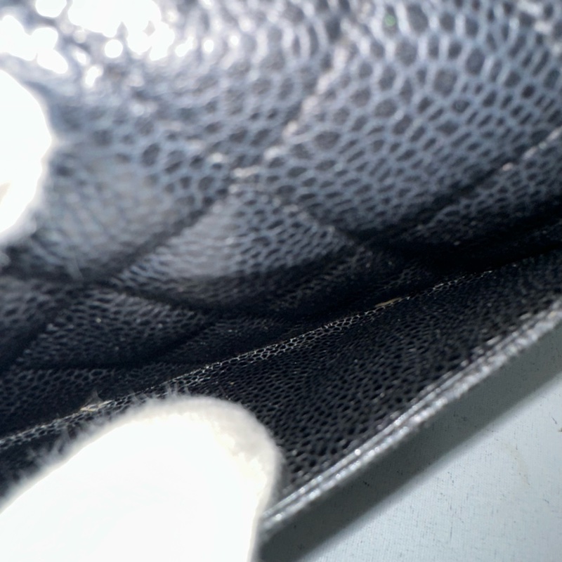 Chanel  A31506 黑荔枝皮銀釦CF長夾-18