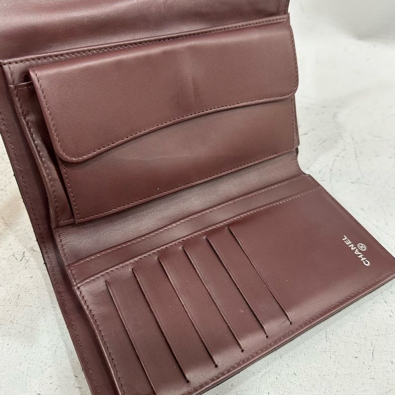 Chanel  A31506 黑荔枝皮銀釦CF長夾-24