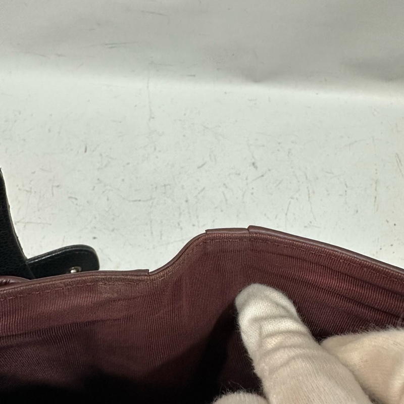 Chanel  A31506 黑荔枝皮銀釦CF長夾-31