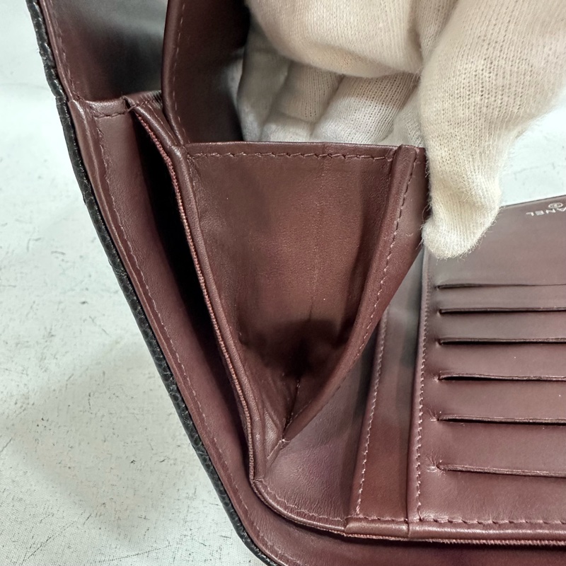 Chanel  A31506 黑荔枝皮銀釦CF長夾-38