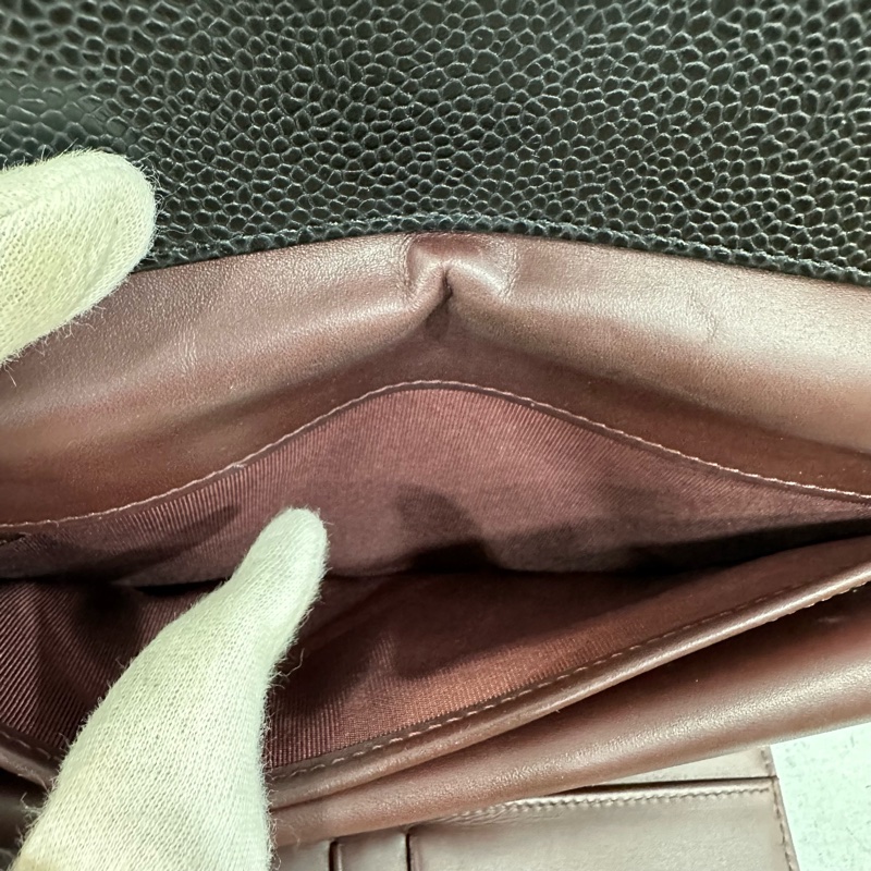 Chanel  A31506 黑荔枝皮銀釦CF長夾-41