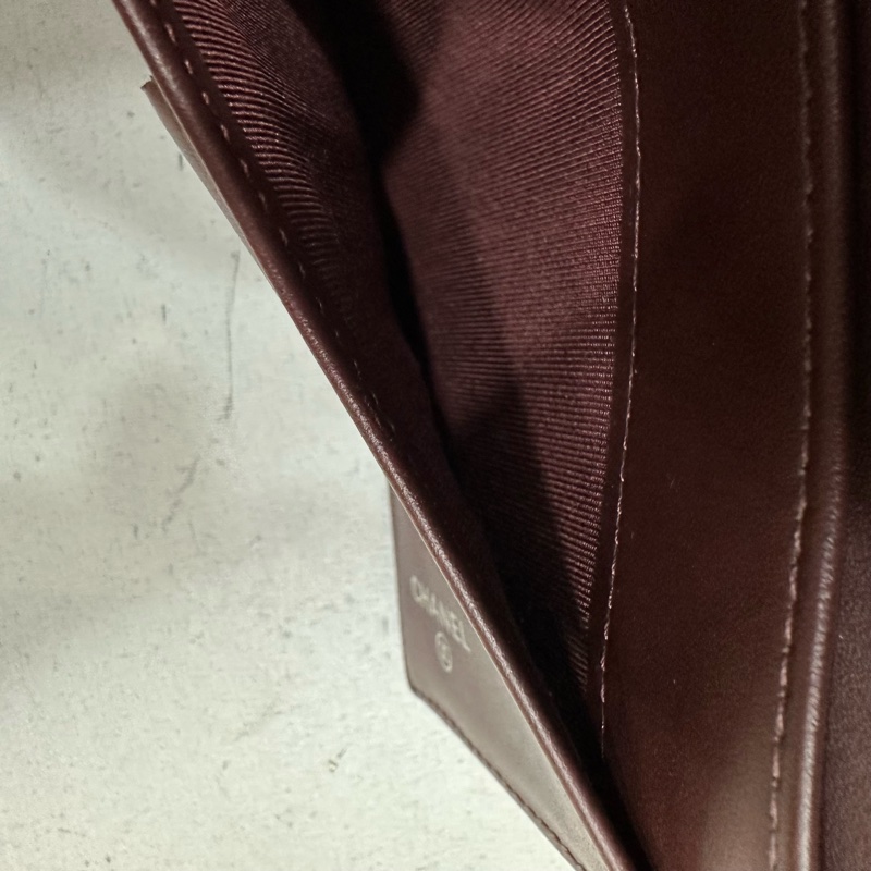 Chanel  A31506 黑荔枝皮銀釦CF長夾-45