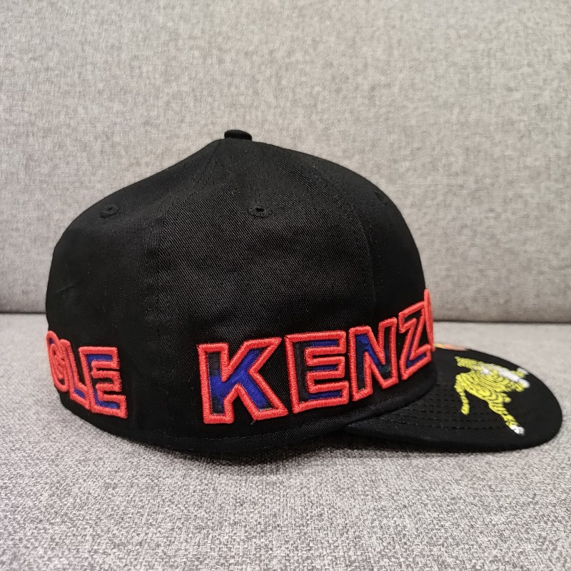 Kenzo Paris H&M 聯名款 tiger jungle 刺繡 老虎 黑色黃色橘色 棒球帽 卡車帽 帽子 未使用收藏品 M號-3