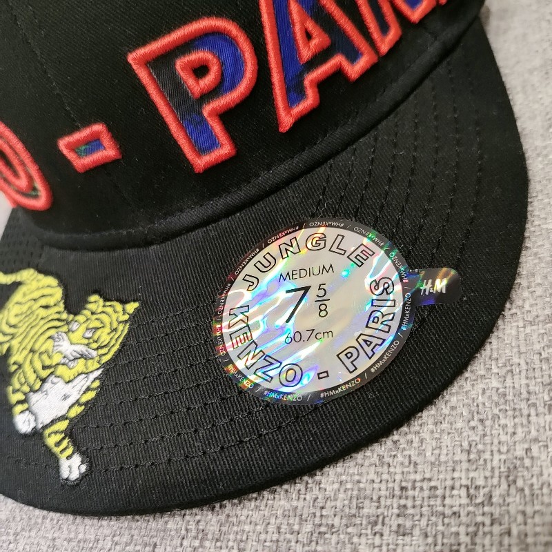 Kenzo Paris H&M 聯名款 tiger jungle 刺繡 老虎 黑色黃色橘色 棒球帽 卡車帽 帽子 未使用收藏品 M號-12