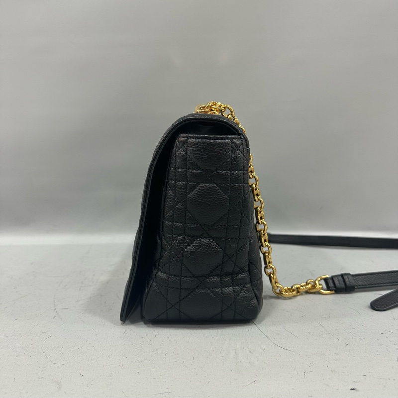 Dior M9243 黑皮金釦caro斜背包 大號-2