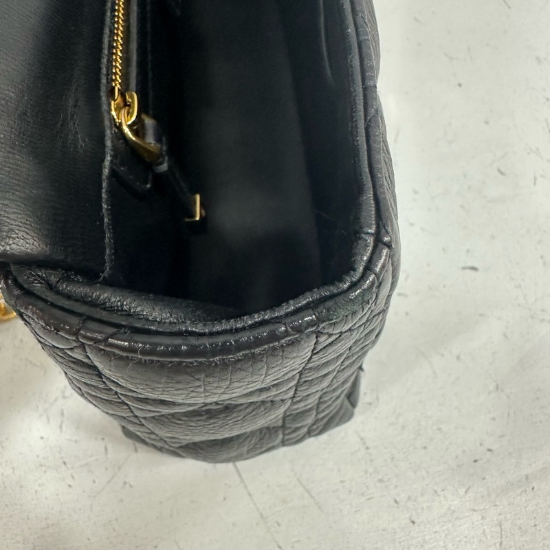 Dior M9243 黑皮金釦caro斜背包 大號-17