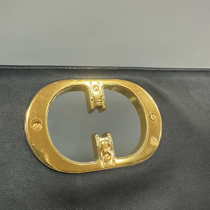Dior M9243 黑皮金釦caro斜背包 大號-20