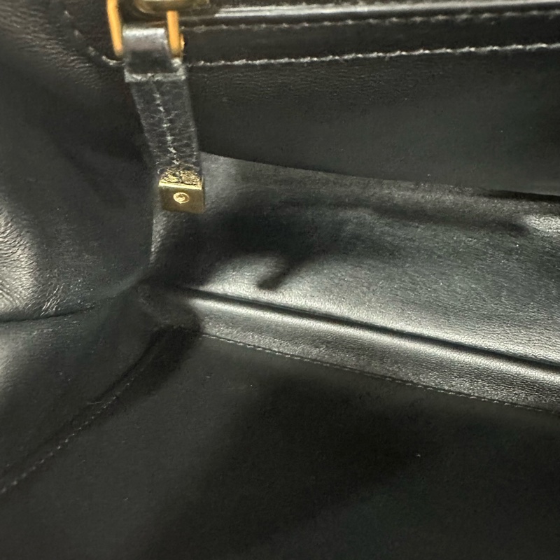 Dior M9243 黑皮金釦caro斜背包 大號-35