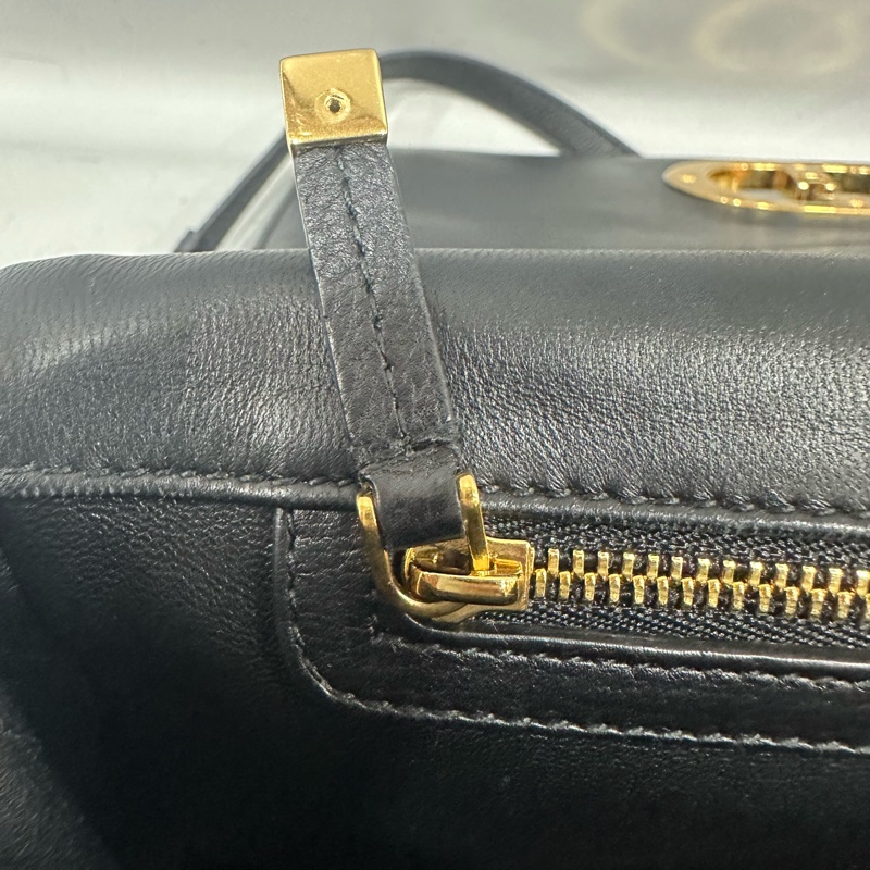 Dior M9243 黑皮金釦caro斜背包 大號-44