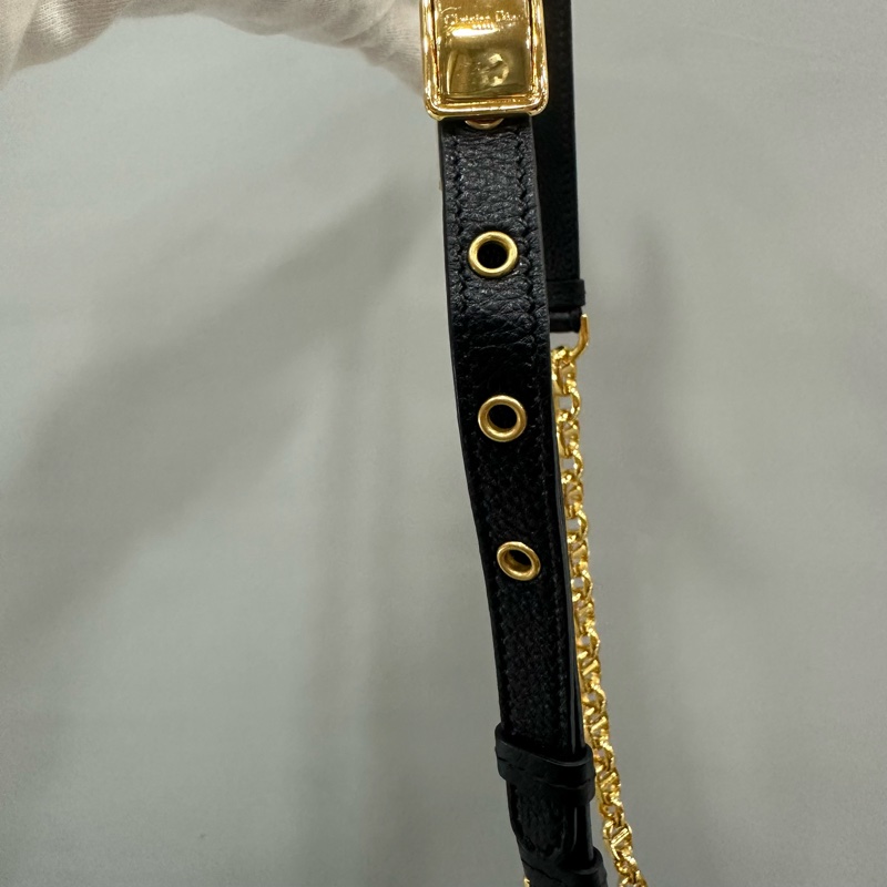 Dior M9243 黑皮金釦caro斜背包 大號-53